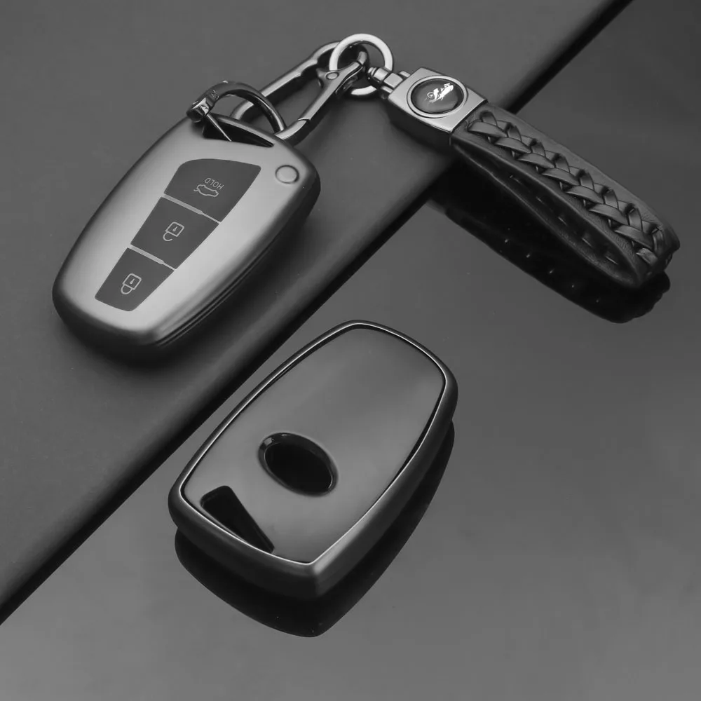 Neue Fernbedienung Schlüssel Fall Abdeckung Halter Fob Für Hyundai Grandeur HG Limousine Santa Fe 3DM Grand SantaFe 2018 IX45 EQUUS Azera Genesis G80 – Detail 8