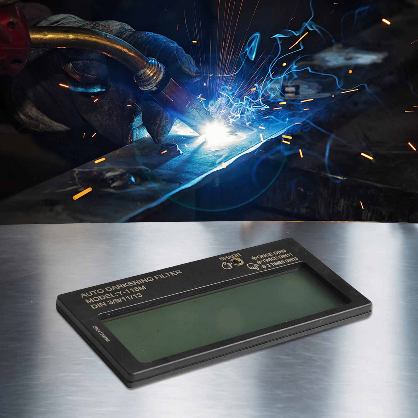 Smart Chip Equipped Solar Auto Darkening Lens with High Sensitivity for Immediate Dimming Response During Welding Operations