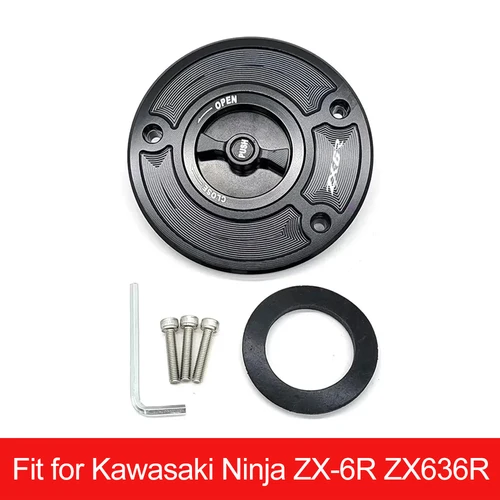 Tapa de tanque de combustible para motocicleta sin llave, cubierta para Kawasaki Ninja ZX-6R 636 ZX636R 2009-2018 2012 2013 2014 2015 2016 ZX6R ZX 6R