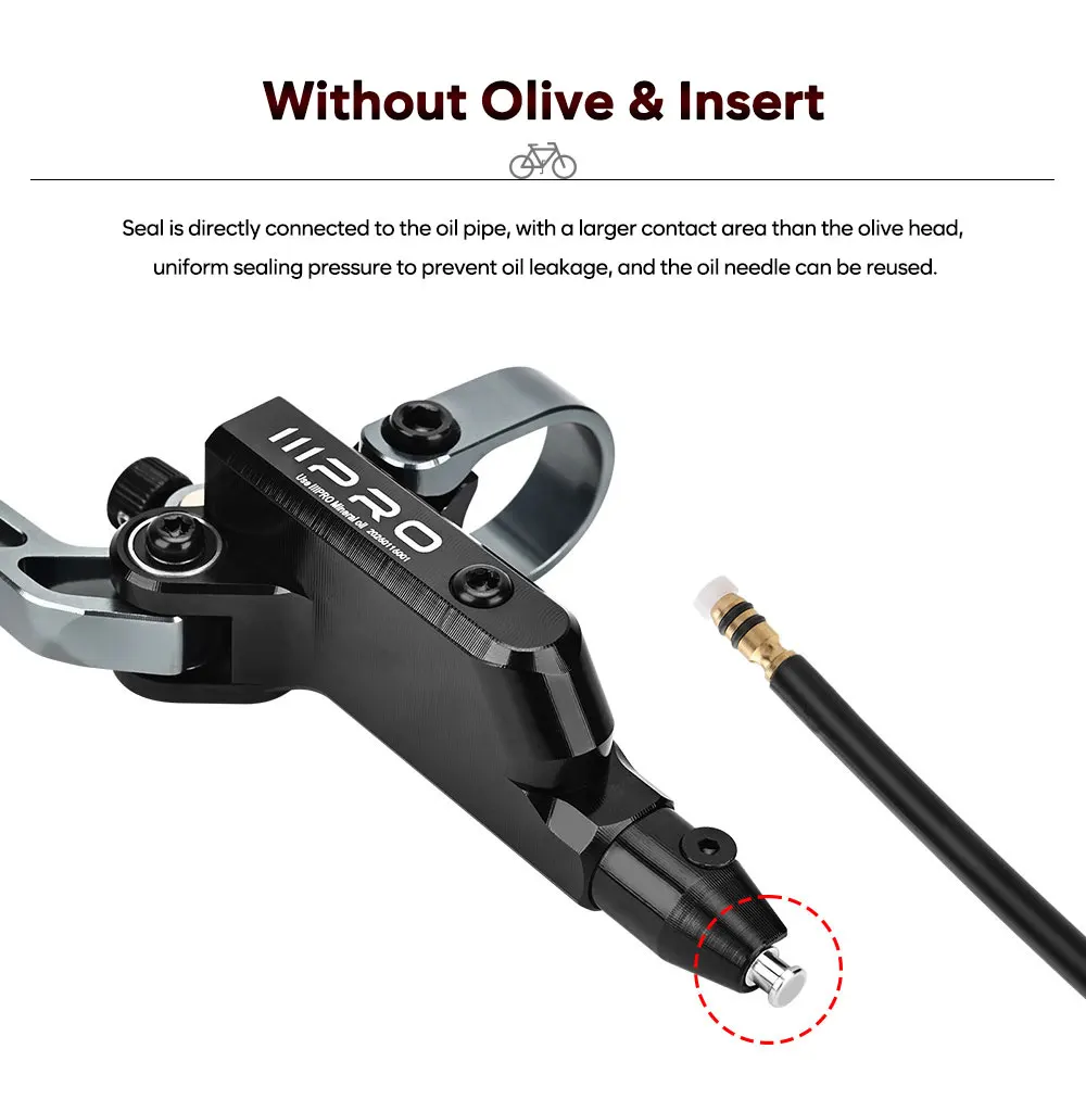 IIIPRO E4 Fahrrad-Hydraulikbremssätze, geteilt, 800/1550 mm, 4-Kolben-Aluminiumlegierung, MTB, Mountainbike, Öl, Scheibenbremssattel und Hebel – Detail 6