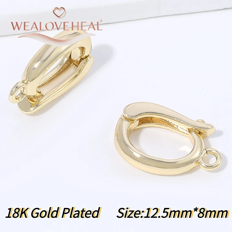 18K vergoldeter Messing-Mikropavé-Zirkon-Anhänger-Verbinder, aufklappbarer Halskettenverschluss für DIY-Schmuckherstellung – Detail 26