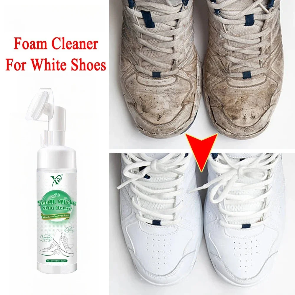 Foam Cleaner For White Shoes Whiten Cleaning Stain Dirt Remove Yellow Spray Foam Cleaner Decontamination White Shoes Cleaning