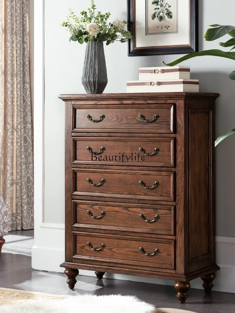 American country chest of drawers Italian storage solid wood chest of drawers