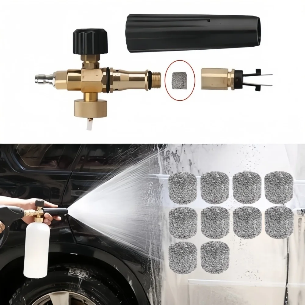6pcs Car Wash High Density Foam Cannon Lance Stainless Steel Mesh Filter Tablet 3.7g Replacement for Foaming Maker Accessories