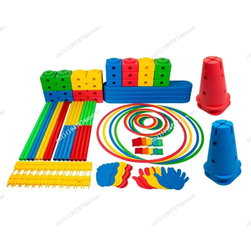 Handicap Course Training Balance and Coordination Jumping Game Combination Durable Plastic Agility Hoop Sensing Equipment