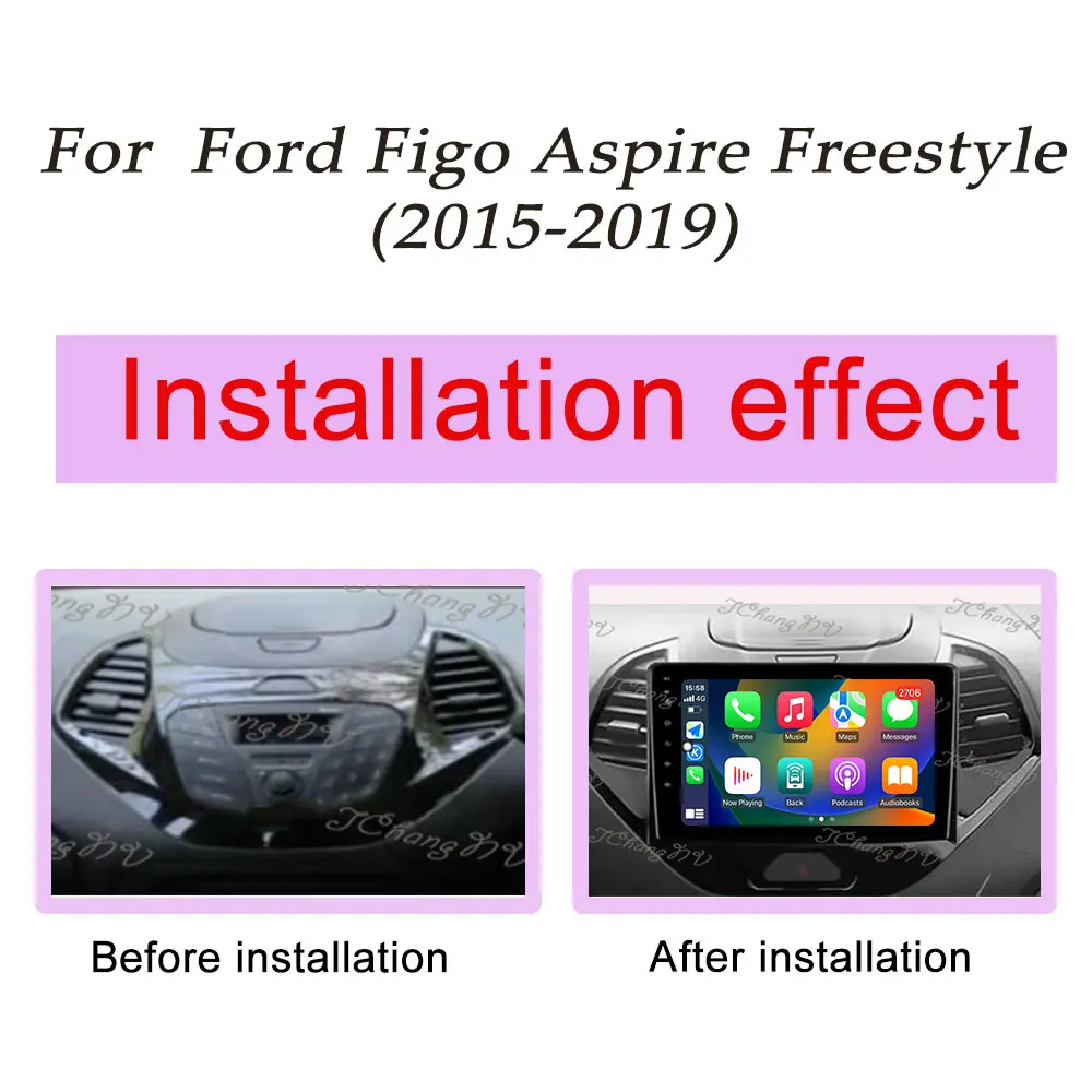 For Ford Figo Aspire Freestyle 2015 - 2019 Carplay HD Screen Car Radio Video Audio Multimedia Player GPS Navigation DSP Stereo