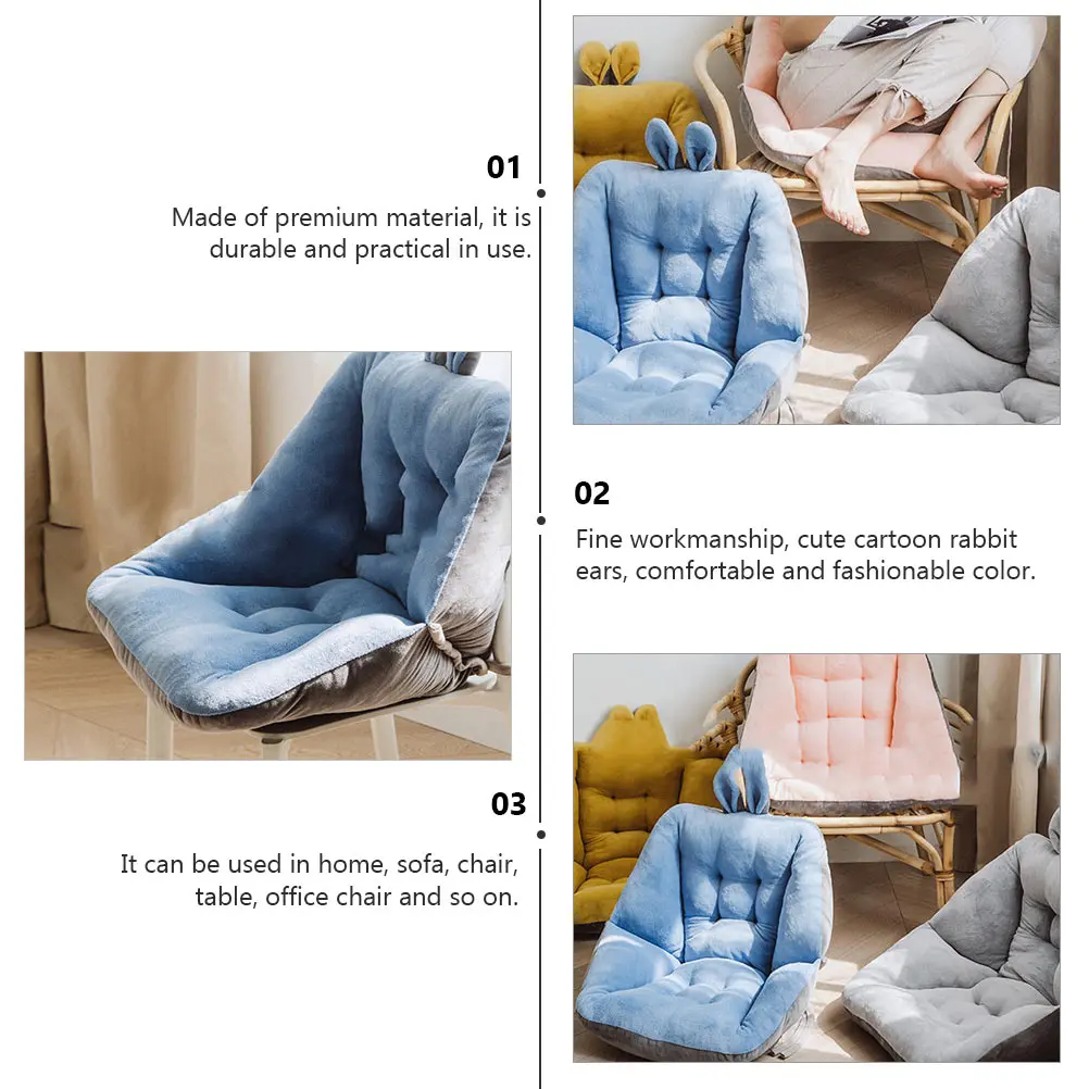 

1pc One Piece Chair Premium Padded Seat Cushion Comfortable for Home Office Sofa Living Room Chair Cushion Back Support