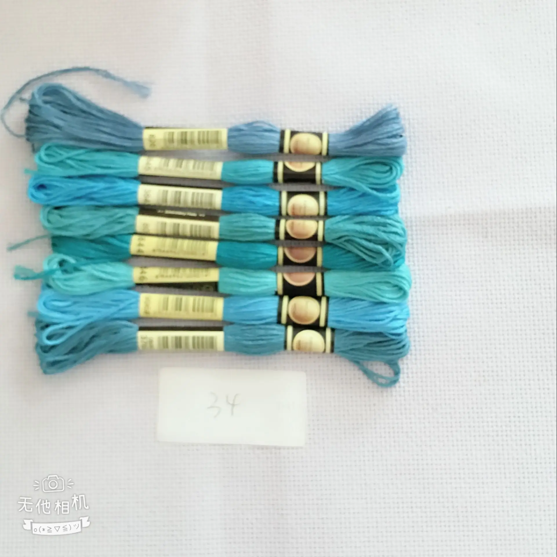 oneroom 8pcs/lot Similar Color Threads Cross Stitch Floss 6 Shares Embroidery Thread Sewing Skeins Craft For Handmade