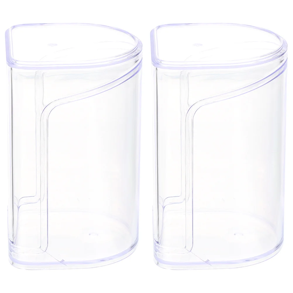 

2Pcs Transparent Display Case Figurine Model Storage Box for Miniatures Toys Artwork Exhibition Collection Holder Showcase Base