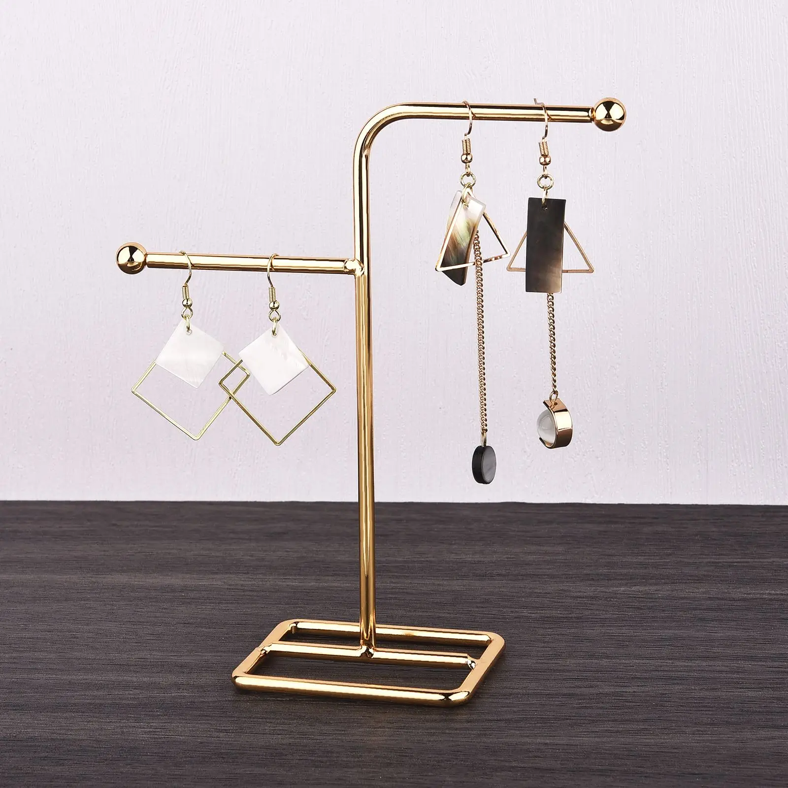 Vintage Jewelry Shelf Metal Earring Display Stand For Earring Necklace Handbag Multiple Shapes Jewelry Key Chain Holder Display