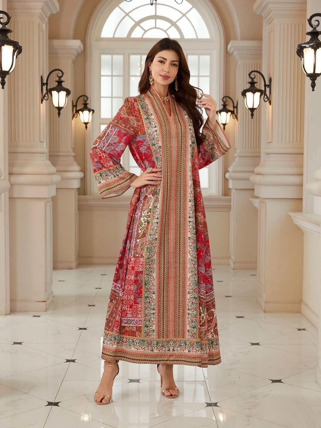 Luxurious Abaya Embroidered Floral Pullover Abaya Conservative Long Sleeve Abaya Designer Dubai Embroidered Galabiyat - view 4