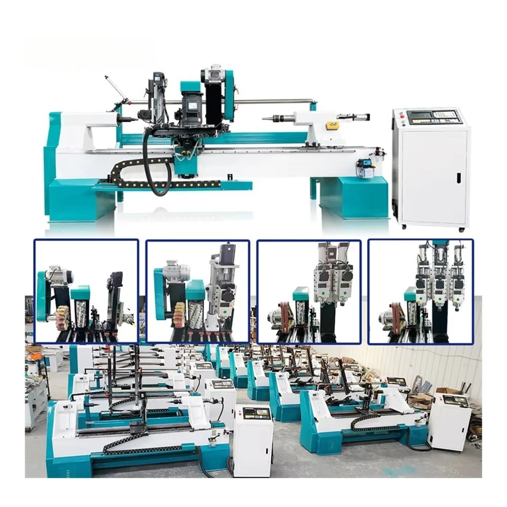 Multifunctional 4KW 4.5kw 5KW stamping turning automatic numerical control woodworking lathe construction machine