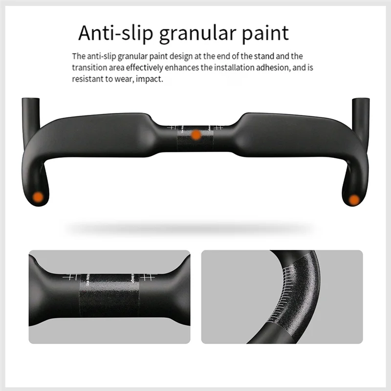 

AA75-Carbon Handlebar Road Bike Handlebar Carbon Handlebar UD Internal Cable Racing Handlebar 31.8X 458Mm