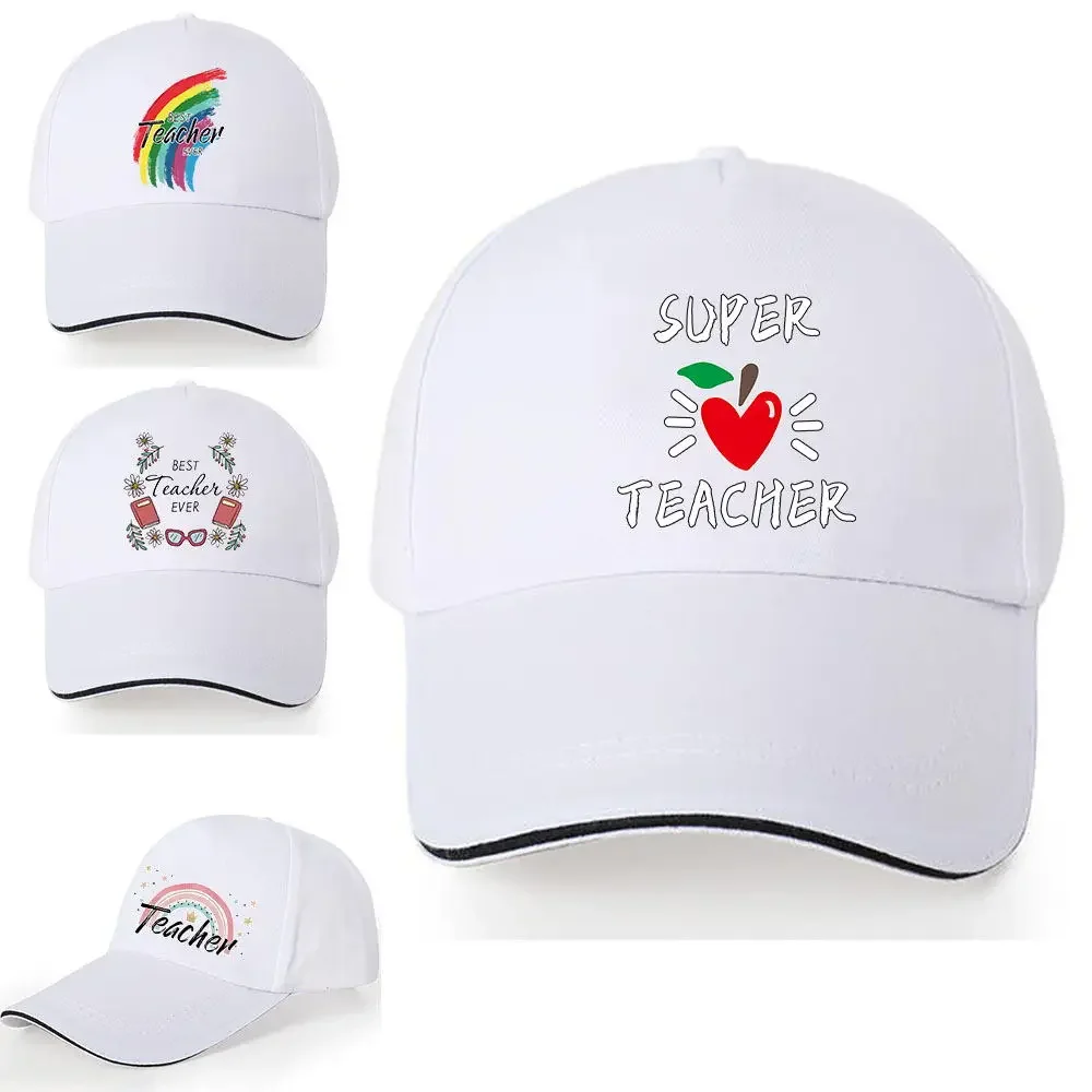 Outdoor Golf Hats for Men Hip Hop Cap Quick Drying Adjustable Baseball Caps Teacher Print Women Sport Summer Visors Sun Hat