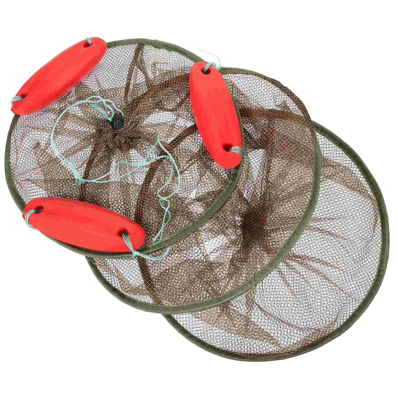 Fishing Basket Portable Net Reusable Catching Minnow Bait Mesh Lightweight Guard Foldable Netting Lobster Drawstring