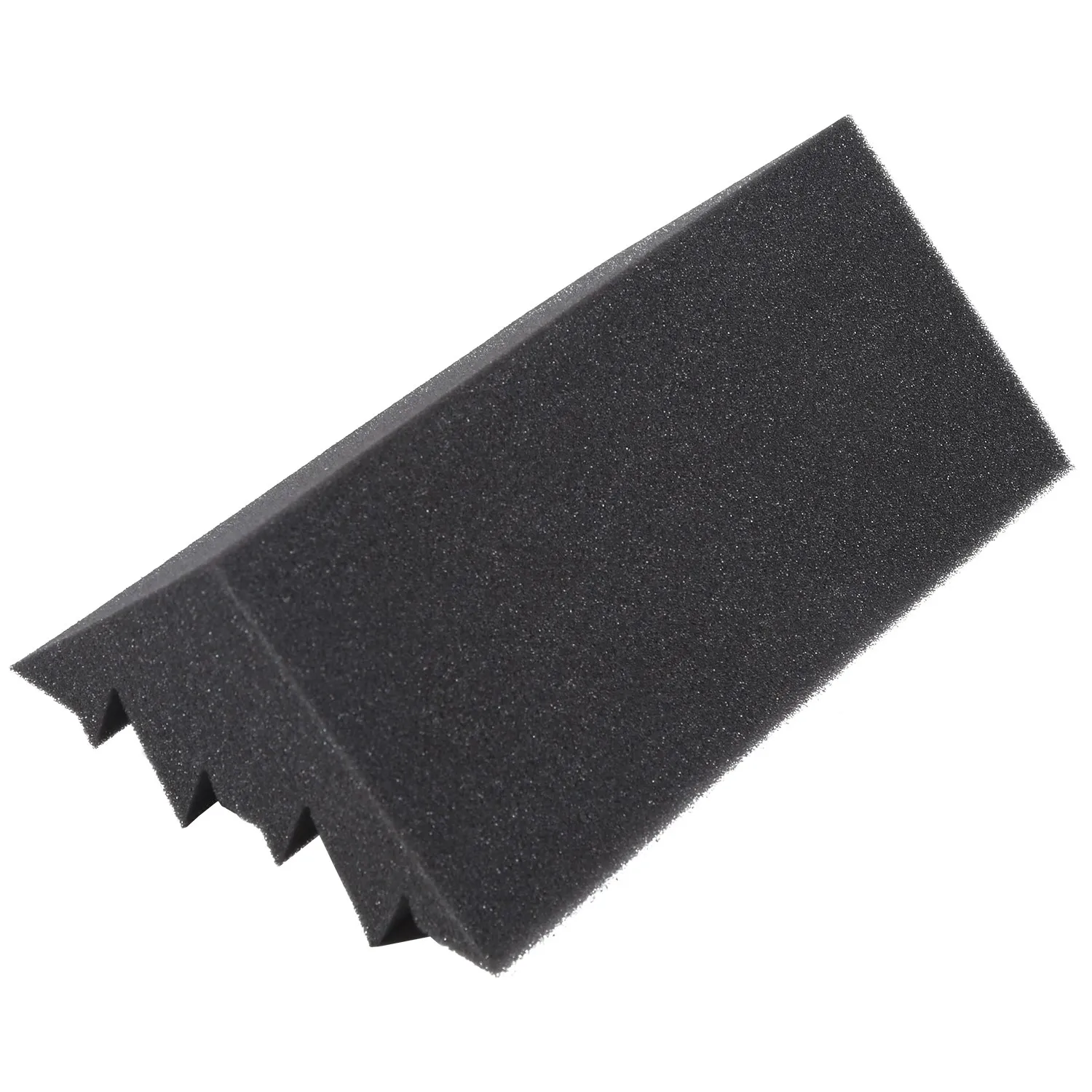 Novo pacote de 8 de 4.6 pol. x 4.6 pol. x 9.5 pol. preto isolamento acústico armadilha de baixo acolchoamento de espuma de parede acústica telhas de espuma de estúdio (8p