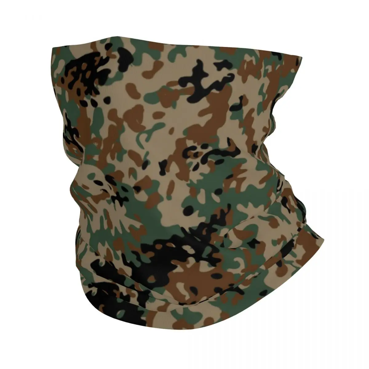 Flecktarn Camouflage Bandana Neck Cover Army Military Camo Mask Scarf Balaclava Outdoor Sports for Men Women Adult All Season