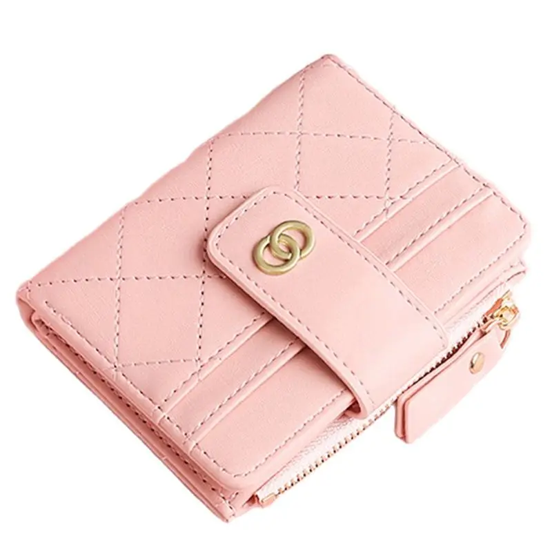 Leather Wallets for Women Luxury Designer Purses with Card Holder Cute Money Bag with Zipper Coin Purse Monederos Para Mujer