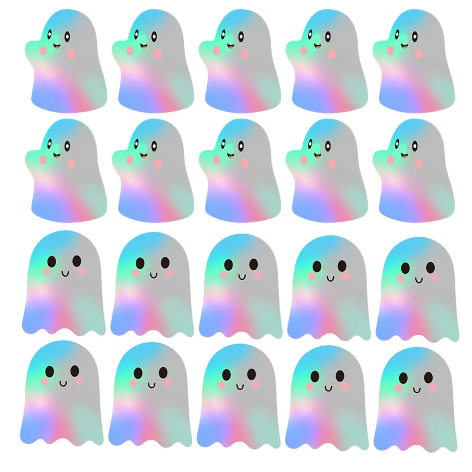 ملصقات شبح الهالوين ليزر لطيف بو شبح ثلاثي الأبعاد ملصق شارات لأجهزة الكمبيوتر المحمول مغلف مجلة ديكور لوازم الحفلات