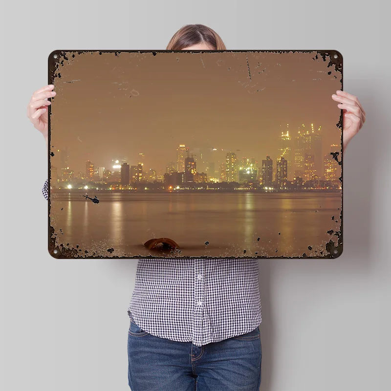 Póster Impreso Life In Mumbai, Arte de Pared Retro Personalizado, Letreros Metálicos Vintage para Decoración del Hogar, Sala de Juegos, Accesorios de Bar