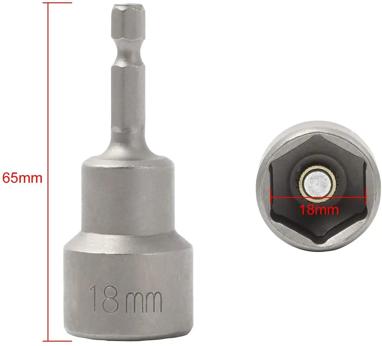 Imagem -02 - Binoax Poder Magnético Porca Motorista Brocas Grupo Quick Release Impacto Soquete Adaptador Sae Metric 65 mm