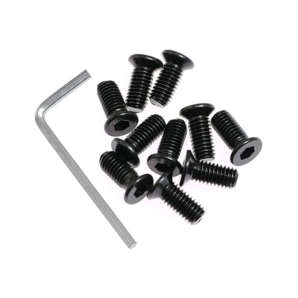 

Набор сменных винтов для спин-велосипеда. Для шипов из черной углеродистой стали. В комплект входит гаечный ключ и износостойкий 10 или 20 шт.