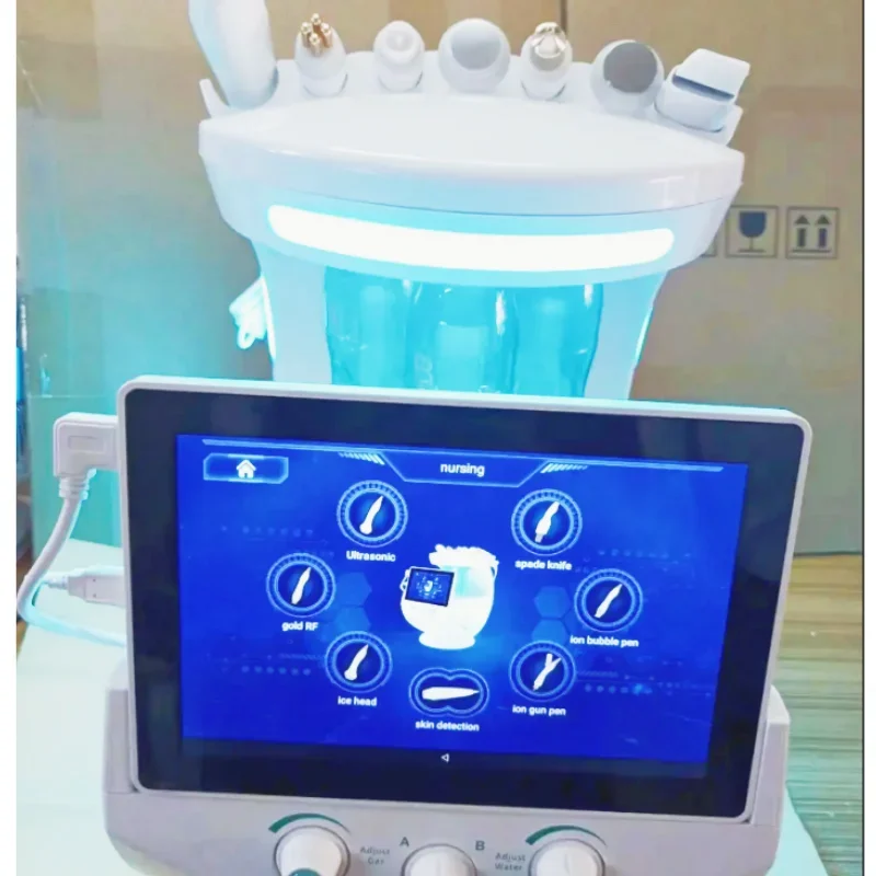 7in1油圧式フェイシャルマスクプロフェッショナル超音波スキンリジェネレーションスキン研磨高圧酸素ディープフェイシャルマスクマシン