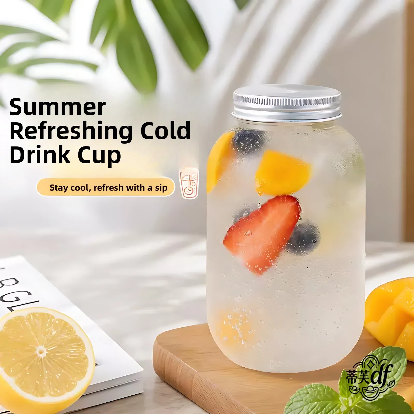 

Disposable Plastic Cup for Milk Tea Coffee Drinks with Lid Portable Home Use Transparent Cups for Cold Drinks Dining Table Ut...