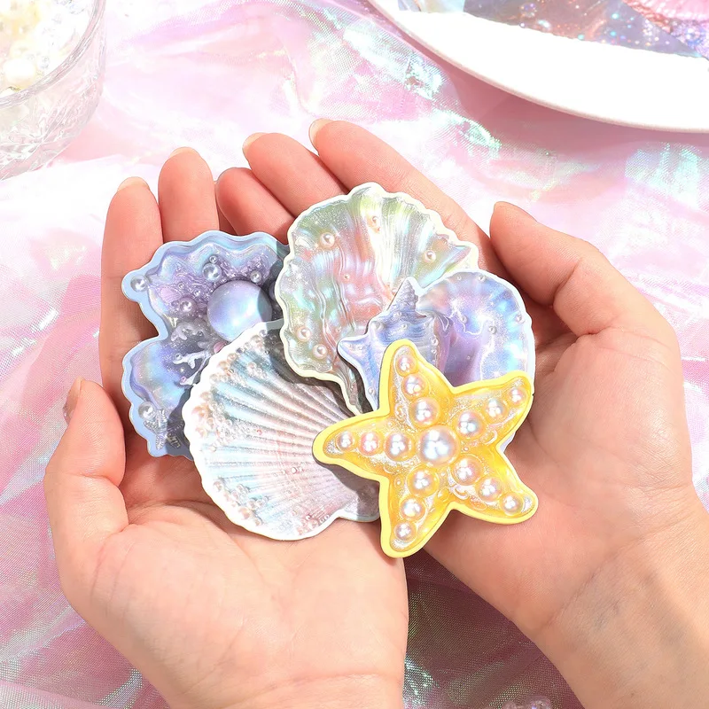 210Pcs Mermaid Iridescent Multi Material Paper, Ocean Theme Decorative Paper for Journal DIY Handcraft