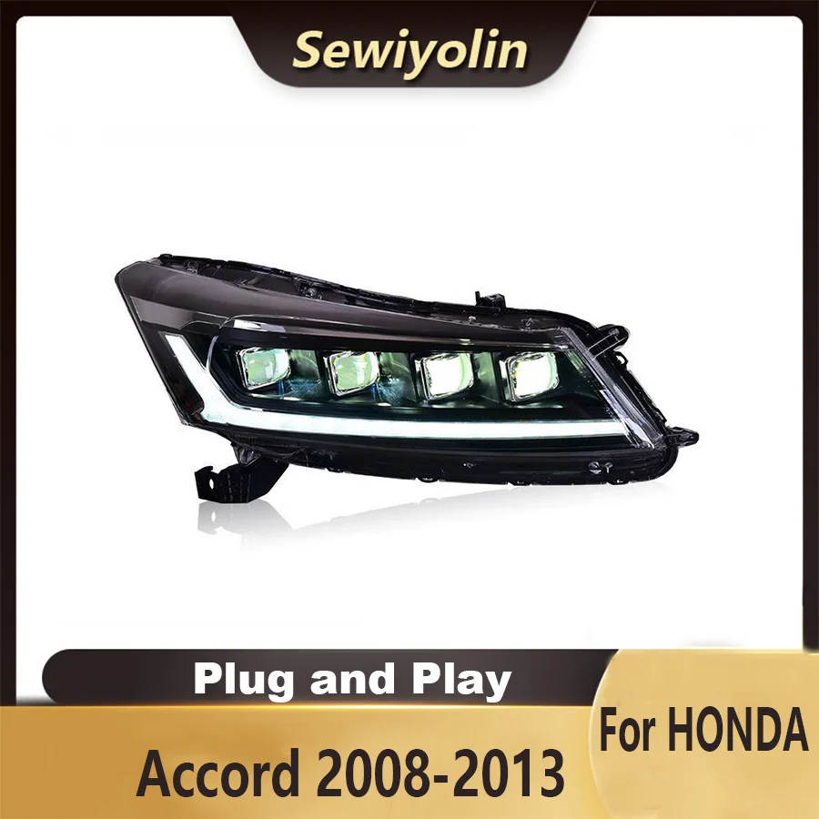 

For Honda Accord 2008-2013 8th Car Accessories Headlight Assembly LED Lights Lamp DRL Signal Plug And Play Daytime Running