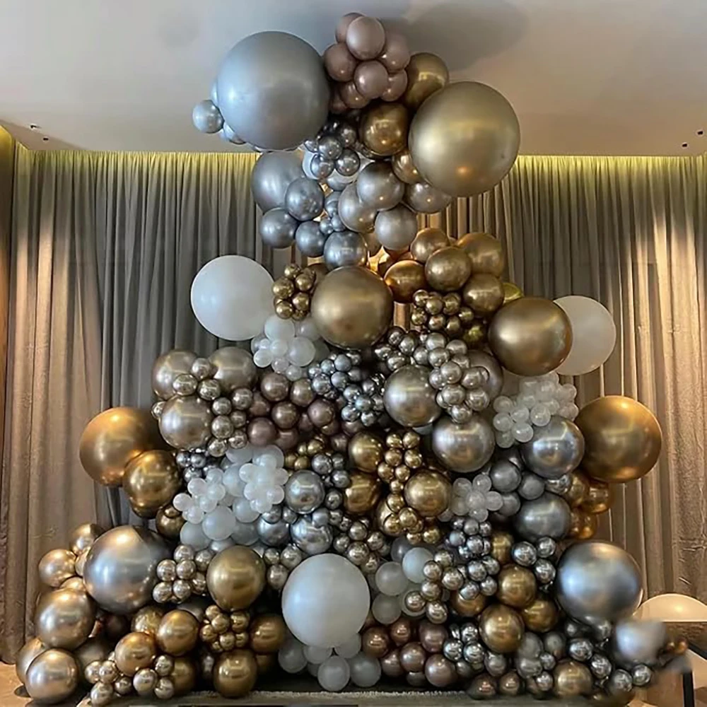 5/10/12 بوصة معدنية الذهب الأرجواني بالونات الفضة الشمبانيا الذهب الأزرق بالون حفلة عيد ميلاد استحمام الطفل الزفاف الديكور Globos #2