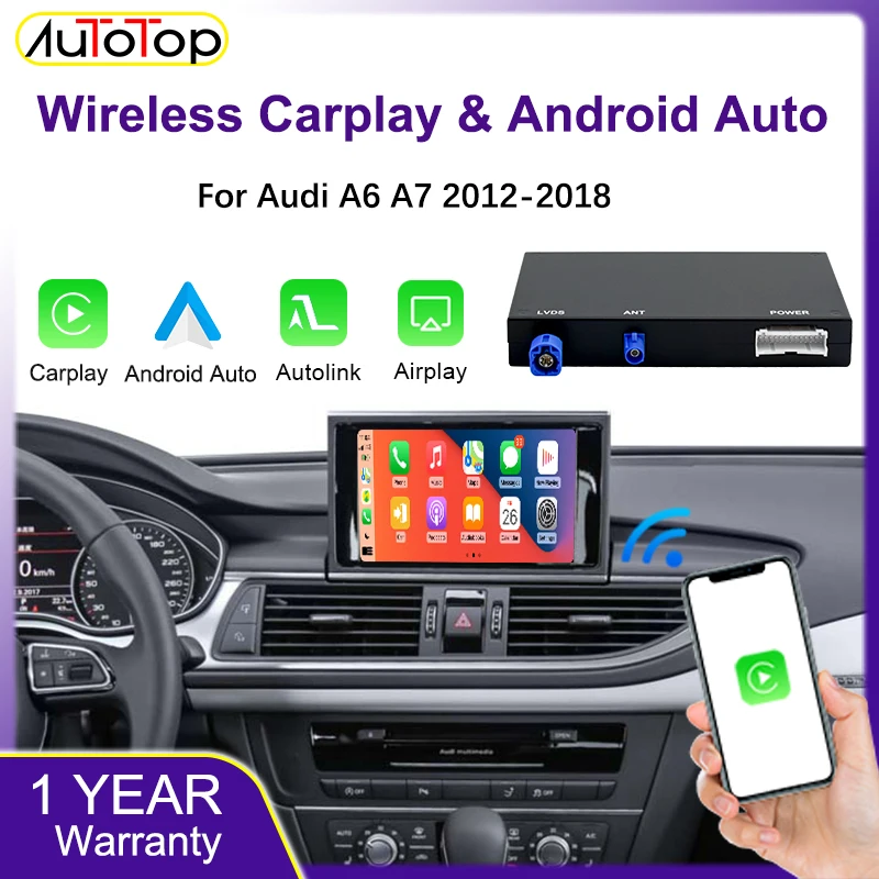 AUTOTOP Drahtlose Carplay Android Auto Modul Box Für Audi A6 A7 2012-2018 RMC System – Detail 1