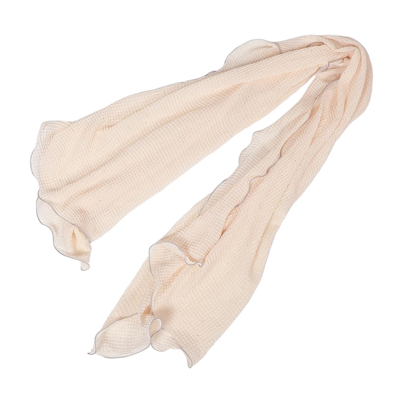 

Honeycomb Chiffon Scarves For Women Lightweight Head Scarf Ruffled Edge Multifunctional Headband Wrap For Daily Travel Party