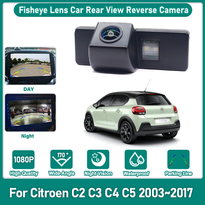 Car Back up Reversing Parking Rear View Camera HD CCD Night Vision For Citroen C2 C3 C4 C5 2003~2017 High Quality Wide Angle