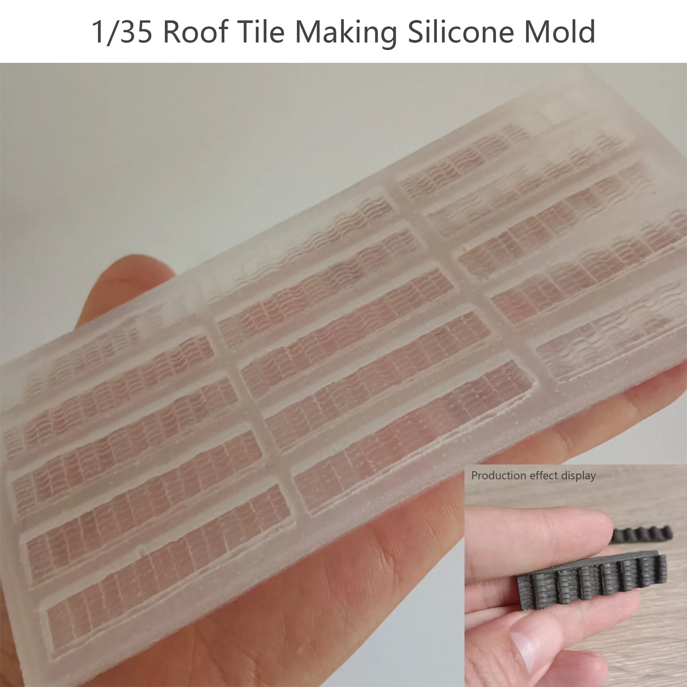 Miniature Model Material 1/35 Roof Tile Making Silicone Mold