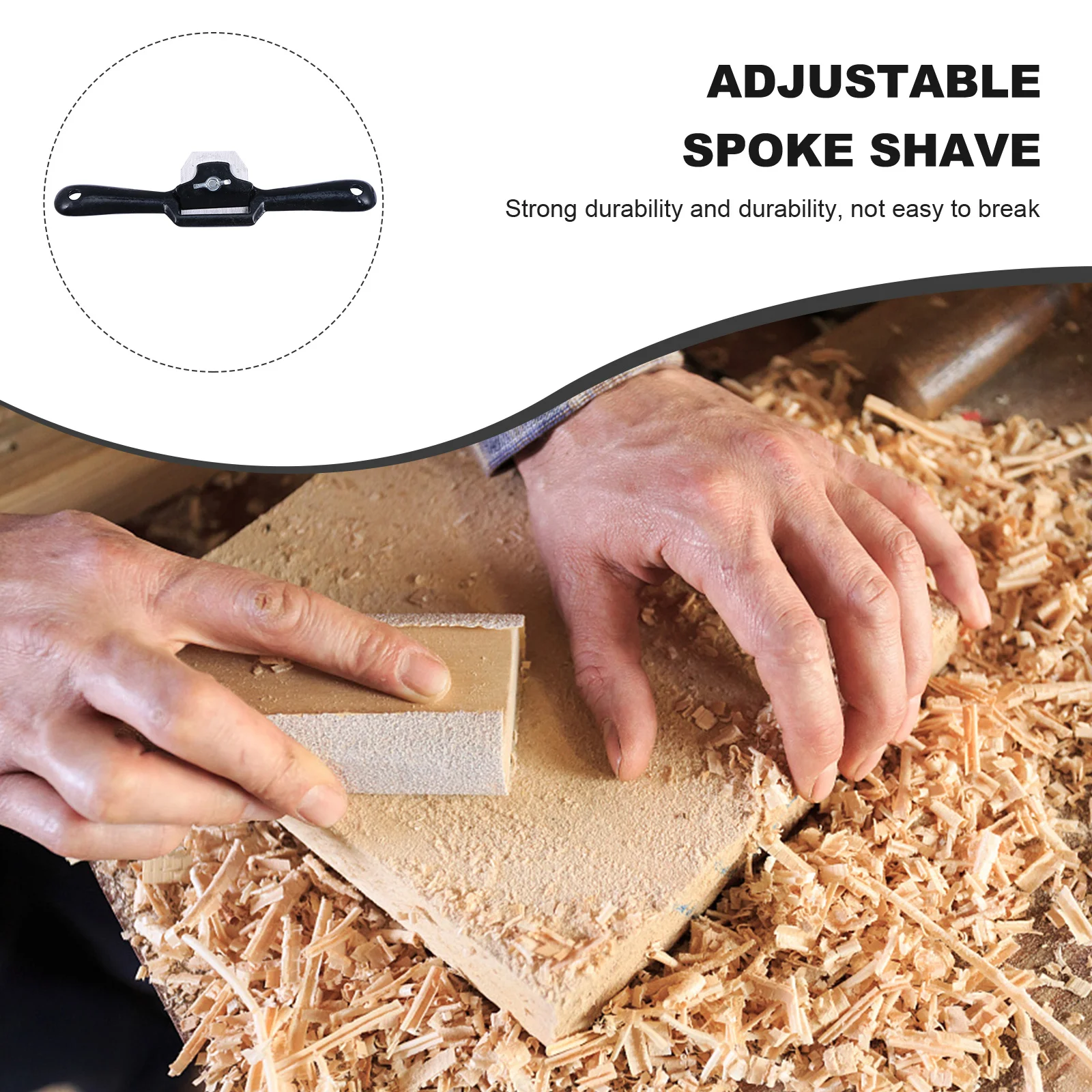 

2 Pieces Adjustable Spoke Shave Flat Base Metal Plane Double Screw Wood Working Hand Tool Durable Woodcraft Trimming Plane