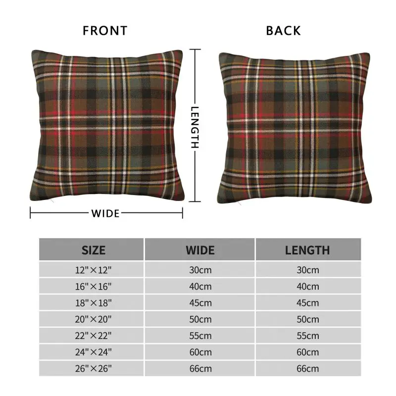 Popular Green Tartan Plaid Pillow Case 40x40cm Decor Home Nordic Cushions for Sofa Square Pillowcase