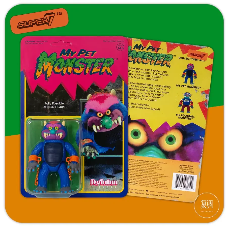 In Stock Super7 My Pet Monster ReAction Figure Toy Collection Gift Boy Doll Halloween Birthday