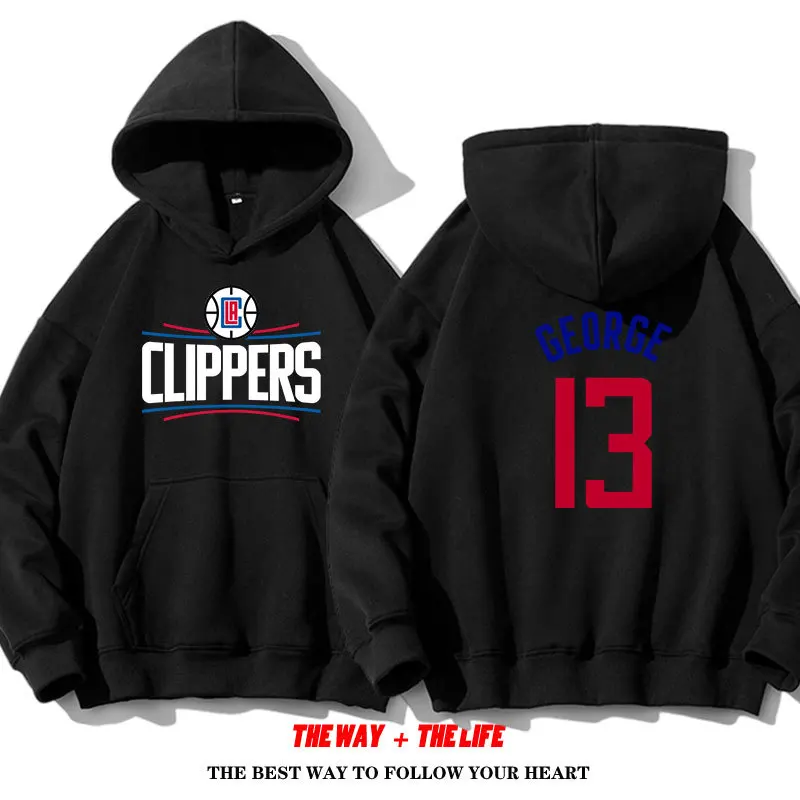 Cross border Amazon Foreign Trade Clippers Paul George Same Style American Basketball Hoodie for Men and Women, Fashionable