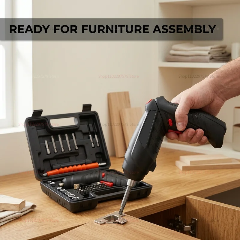 47Pcs Rechargeable Electric Screwdriver Kit 36V Cordless Lithium Power Tools Set Foldable for Home DIY Repair Assembly Electroni