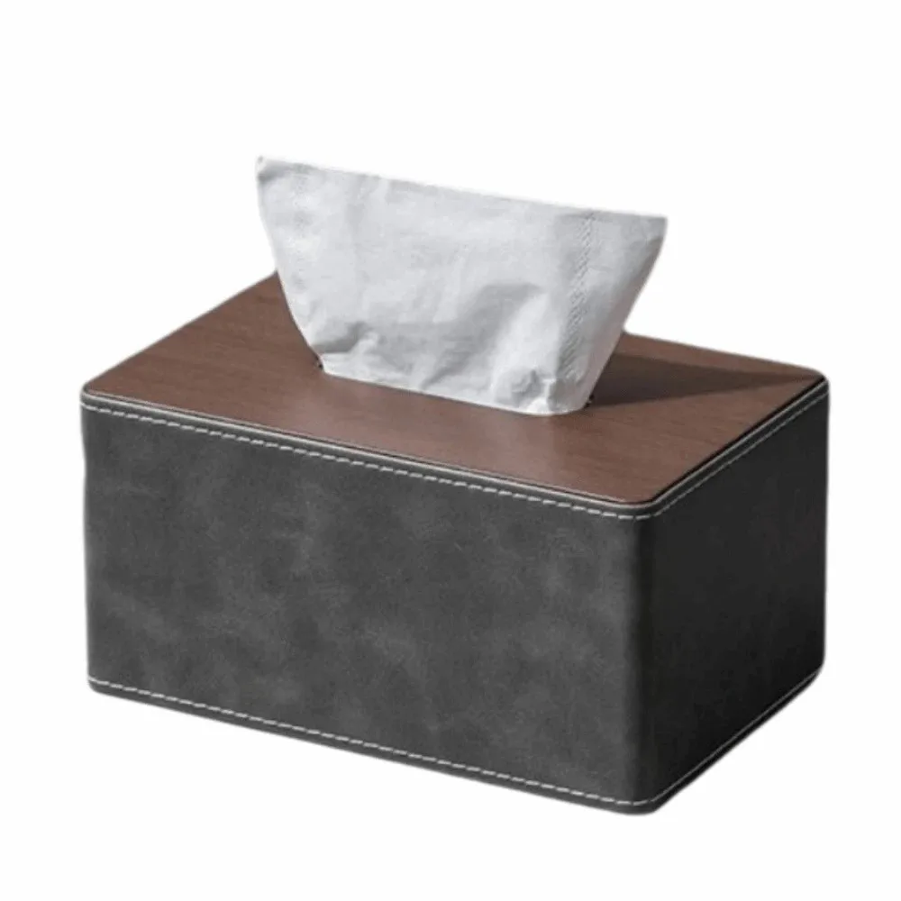 Sundry Box Leather Tissue Boxes Multifunctional Minimalist Paper Organizer Modern Nordic Luxury Napkin Holder Home Living Room