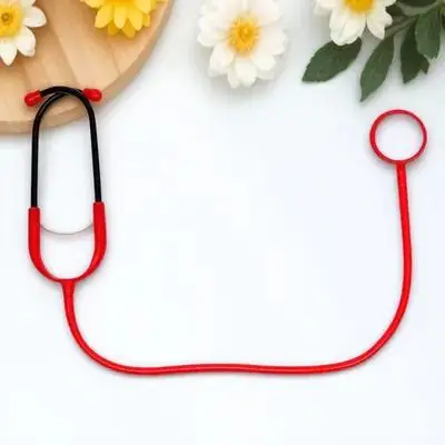 4Pcs Play Stethoscope Props Kids Doctor Role Modeling Comfortable Non-Scratch Design for Party Costume and Learning Games