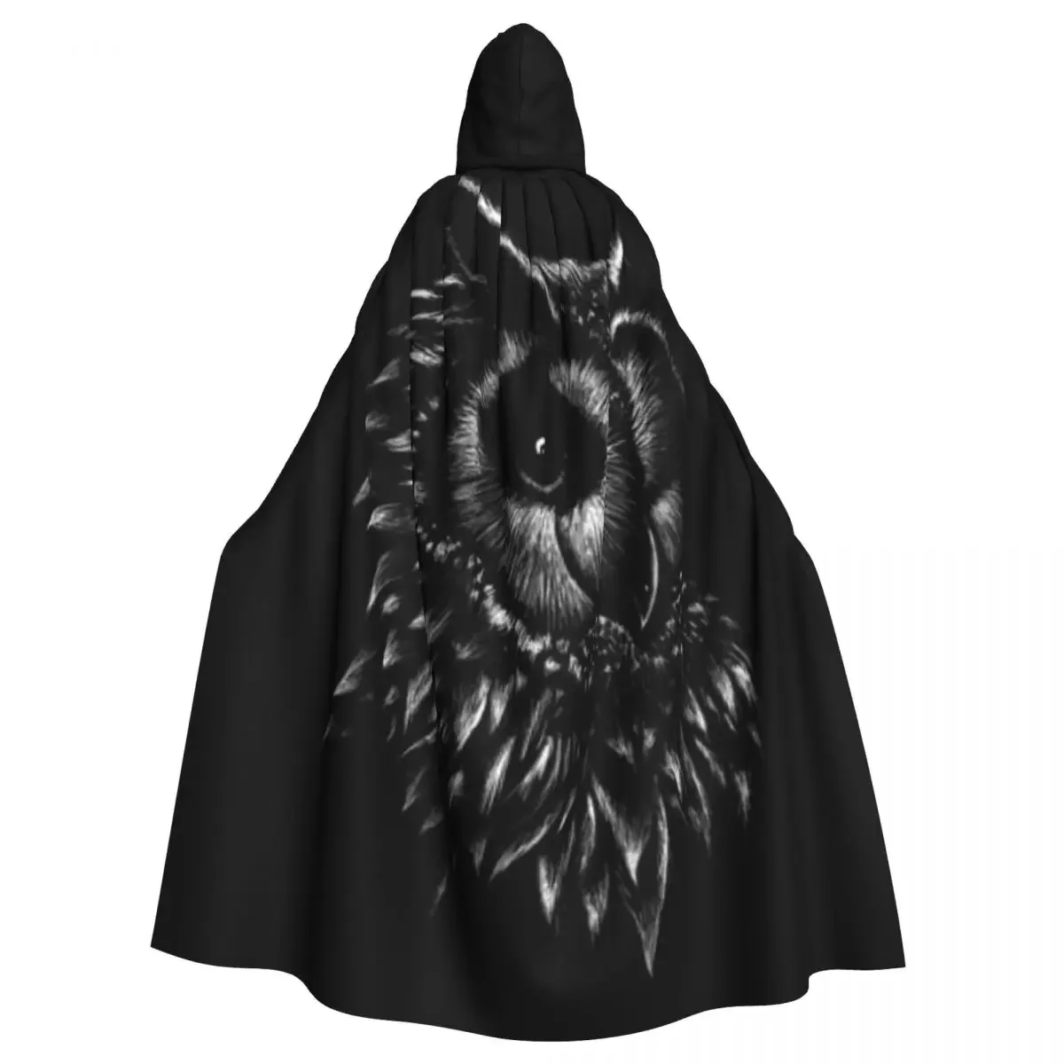 

Adult Vampire Cape Hooded Robe Hunting Owl Halloween Full Length Cosplay