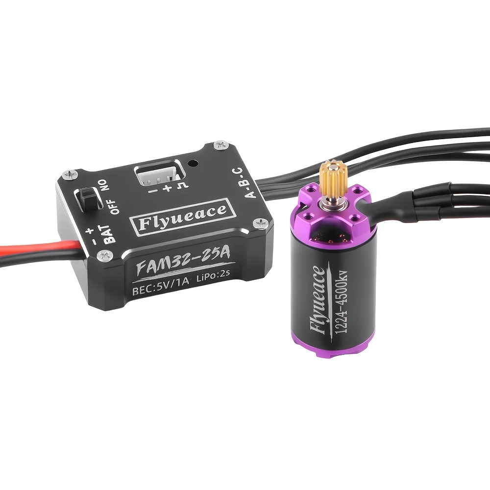 EPINON 1224 4500KV Brushless Outrunner Motor & 30A Brushless ESC for Axial SCX24 1/24 RC Crawler Car