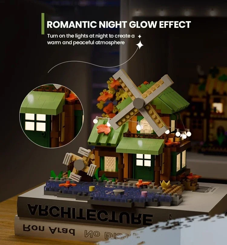 Micro mattoni blocchi foresta casa sull'albero giocattolo per bambini casa di blocchi di costruzione giocattoli educativi per bambini regali di compleanno decorazioni per la casa