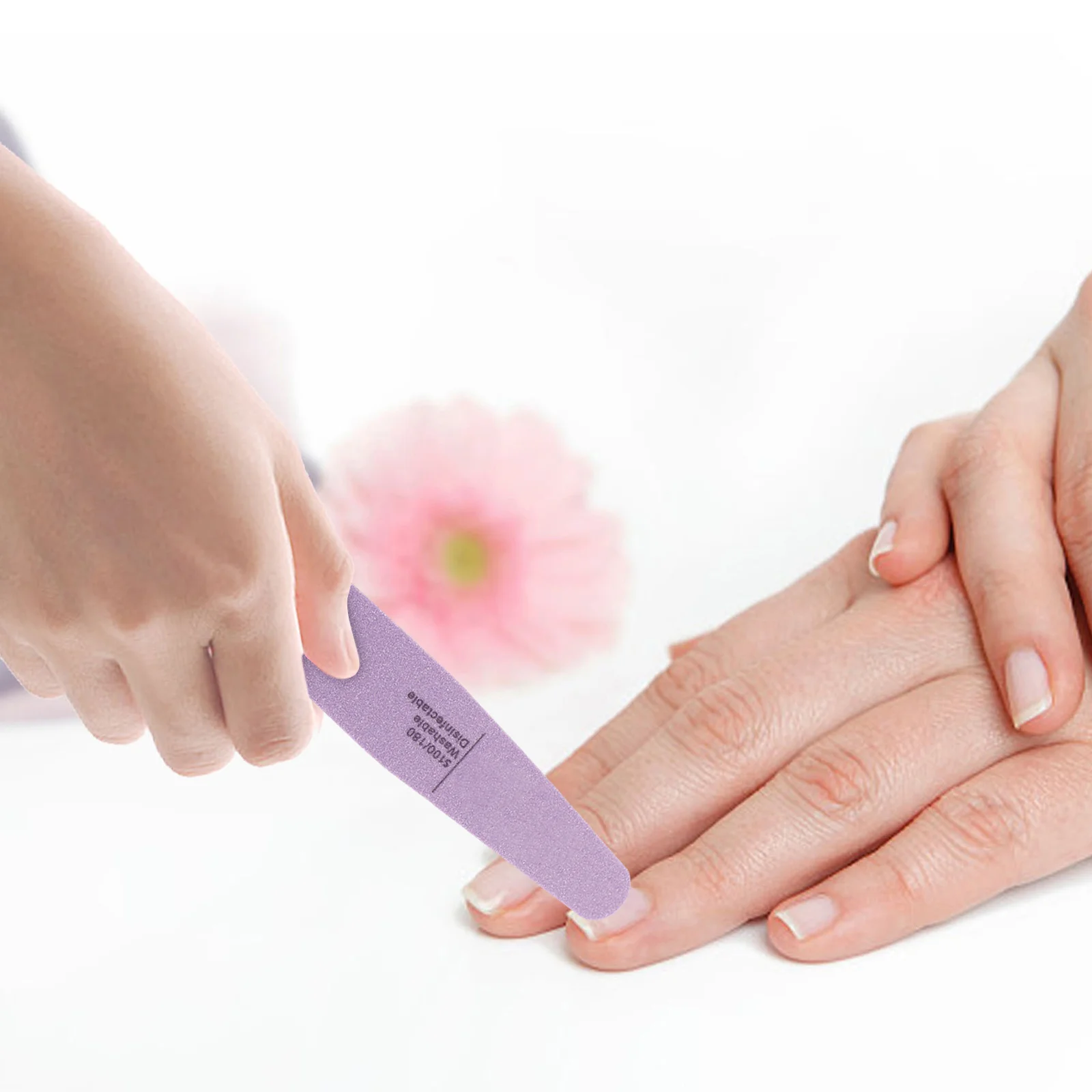 10 قطعة قسط مسمار الإسفنج ملف التلميع كتلة المحمولة المنزل السفر صالون استخدام مسمار الإسفنج الرملي مانيكير كتلة #4