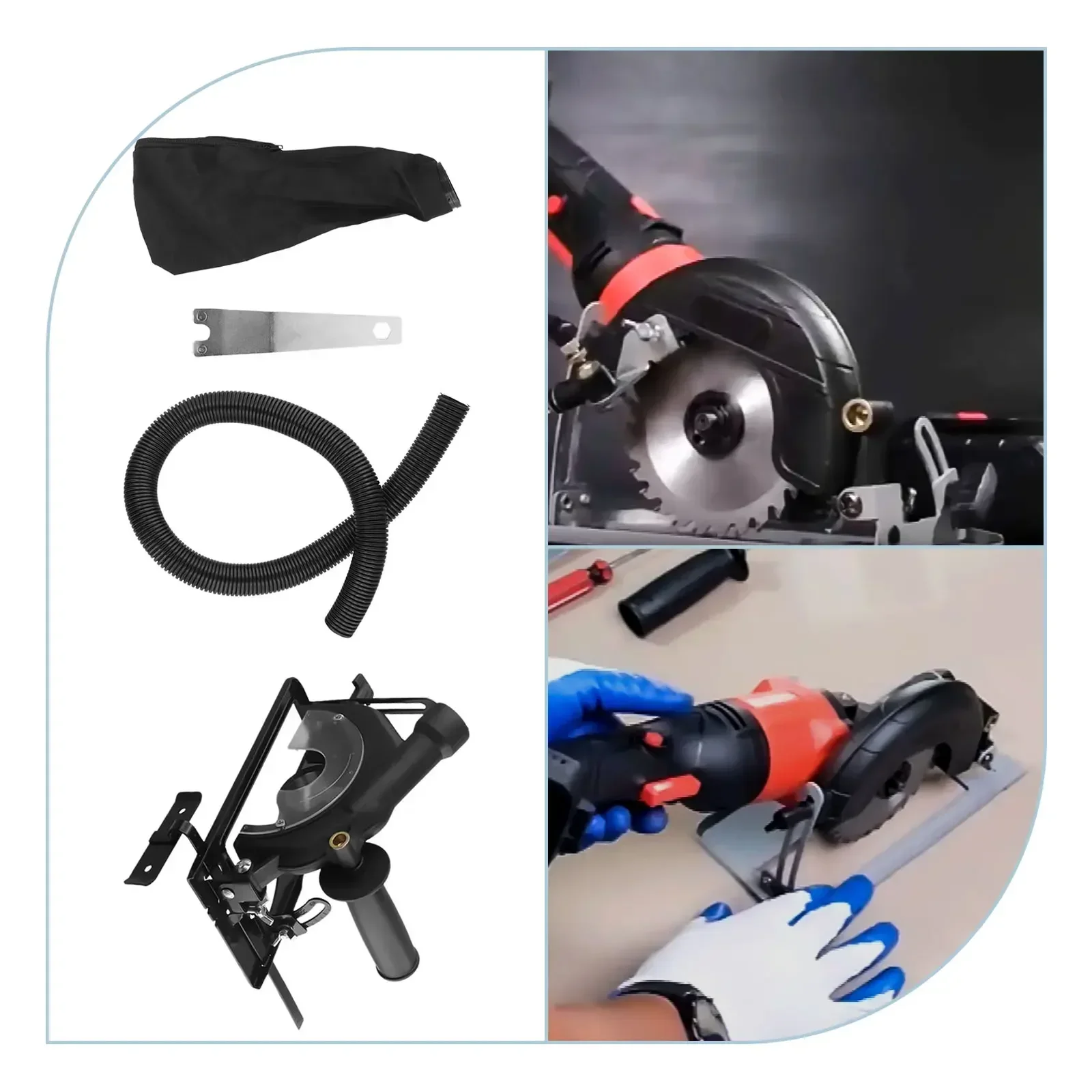 Dust Pipe Angle Grinder Hand Angle High-quality To Cutting Machine Auxiliary Handle Base Bracket Refit Plastic