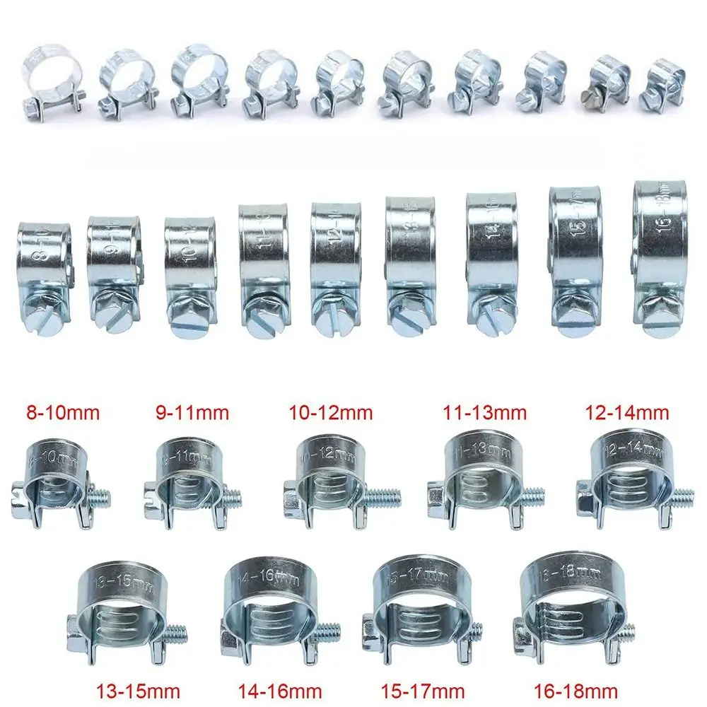 Fixing Tool Hose Clamp Assortment Kit Pipe Fittings Pipe Clip Carbon Steel Galvanized Fixed Pipe Hoop