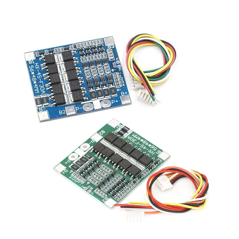 BMS 4S 30A 14.4V Balancer PCB 18650 Lipo Li-ion Lithium Battery Protection Board LiFePO4 4S BMS Balancing Charging Circuit