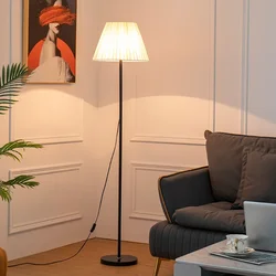 Retro Pleated Floor Stand Lamp Japanese Living Room Decor Corner LED Corner Light Girly Atmosphere Lamps for Home Decor